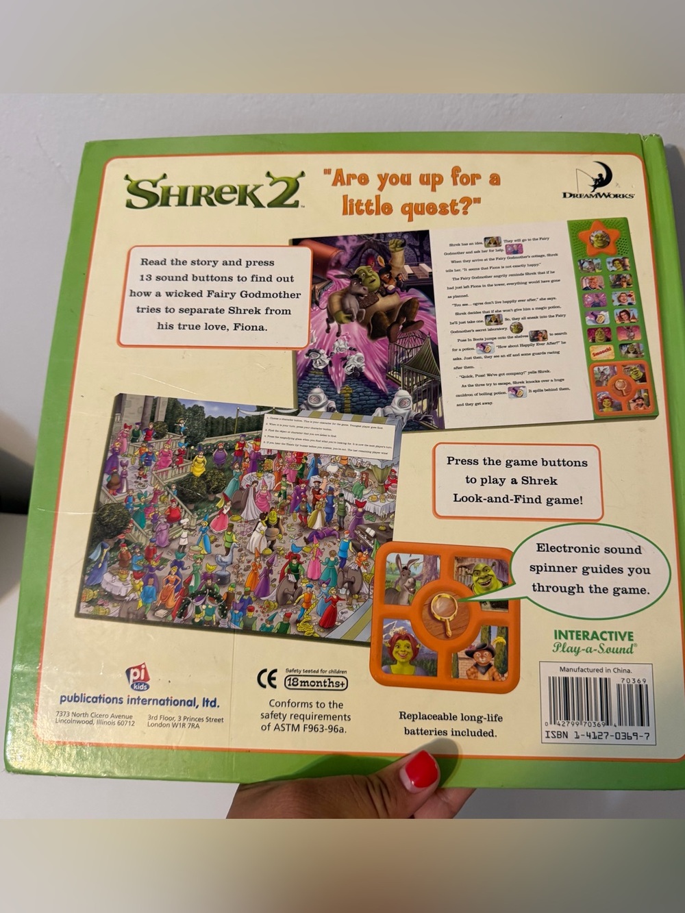 Vintage 2004 Shrek 2 Donkey Plush & Interactive Book - Picture 5 of 10